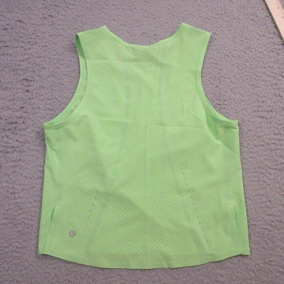 Lululemon Swift Ventilated Running Tank Top Scream Green Light size 4 W1DSMS - Picture 4 of 8
